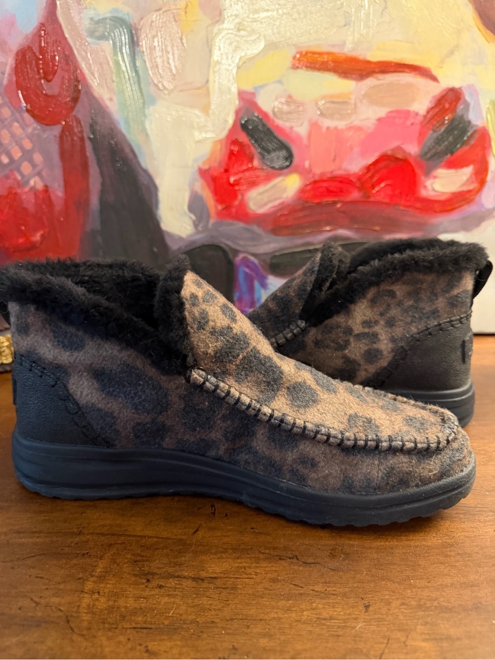 Hey Dude Leopard Print boots